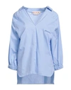 Marni Woman Top Sky Blue Size 8 Cotton