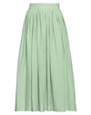 Chloé Woman Midi Skirt Light Green Size 4 Linen