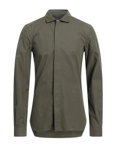 Rick Owens Man Shirt Military Green Size 40 Cotton