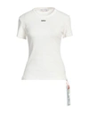 Off-white Woman T-shirt White Size 6 Cotton, Elastane