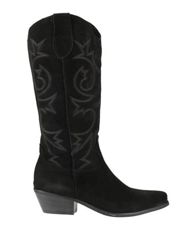 Geneve Woman Boot Black Size 10 Leather