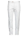 Dunhill Man Pants White Size 40 Cotton, Elastane
