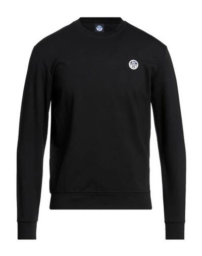 North Sails Man Sweatshirt Black Size Xl Cotton, Nylon, Elastane