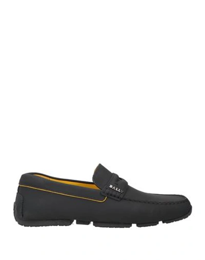 Bally Man Loafers Black Size 7.5 Calfskin, Rubber
