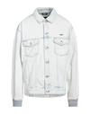 Gcds Man Denim Outerwear Blue Size L Cotton In Blue