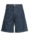 Kenzo Man Denim Shorts Blue Size 33 Cotton, Polyester, Elastane In Blue