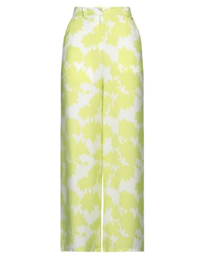 Armani Exchange Woman Pants Lime Green Size 14 Viscose, Polyamide