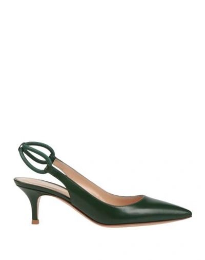 Gianvito Rossi Woman Pumps Green Size 4 Calfskin