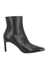 Celine Woman Ankle Boots Black Size 10.5 Calfskin In Black