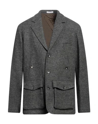 Boglioli Man Coat Lead Size 40 Wool In Grey