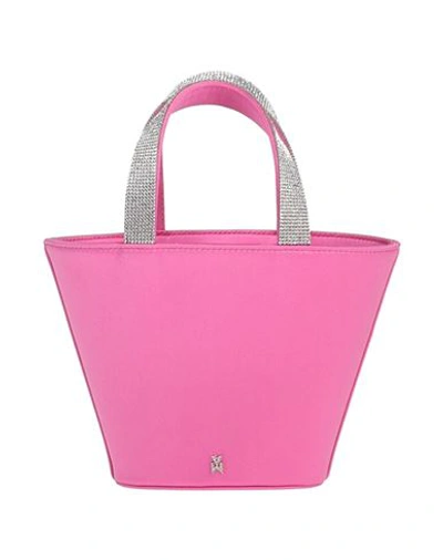 Amina Muaddi Woman Handbag Fuchsia Size - Textile Fibers In Pink