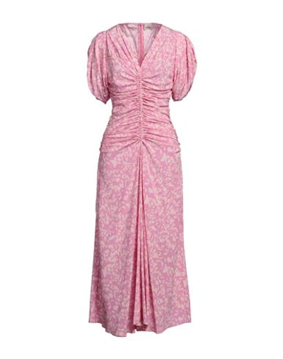 Isabel Marant Woman Maxi Dress Pink Size 8 Silk, Elastane