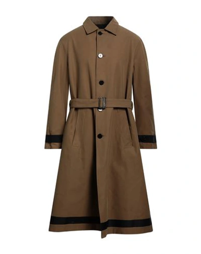 Neil Barrett Man Overcoat & Trench Coat Khaki Size 40 Cotton, Polyamide In Beige