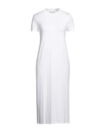 Rabanne Woman Midi Dress White Size 6 Viscose, Elastane