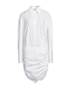 Attico The  Woman Mini Dress White Size 10 Cotton