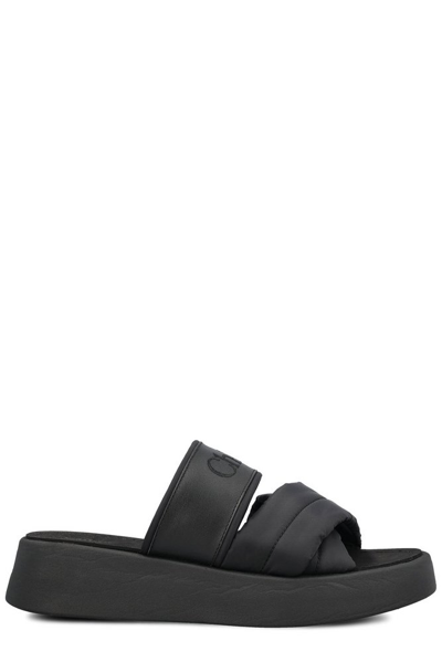 Chloé Mila Slide Sandals In Black