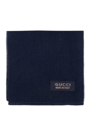 GUCCI GUCCI LOGO PATCH KNITTED SCARF