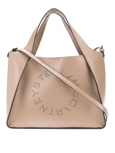 Stella Mccartney Bolso Shopping In Color Carne Y Neutral