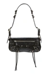 Balenciaga Extra Small Le Cagole Lambskin Leather Shoulder Bag In Black