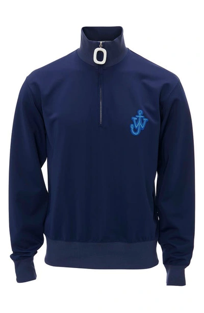 Jw Anderson Half Zip Track Top In Azul