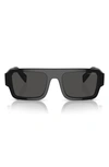 Prada Womens Black Pr A05s Rectangle-frame Acetate Sunglasses In Black