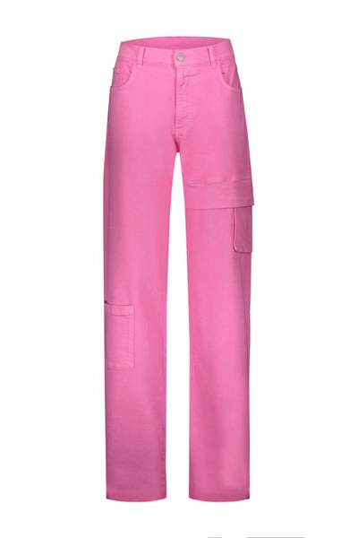 Alyx High-waist Cotton Cargo Trousers In Pink & Purple