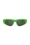 Balenciaga 0095s Dynasty Cat-eye Acetate Sunglasses In Green