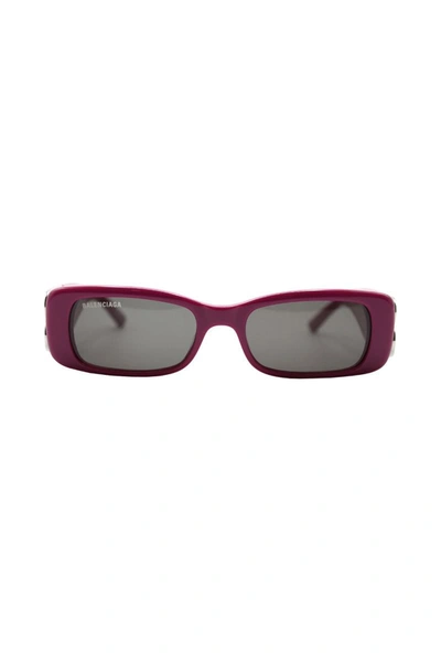 Balenciaga Dynasty Rectangle Sunglasses Accessories In Pink & Purple