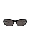 Balenciaga Reverse Xpander Rectangle Sunglasses Accessories In Black