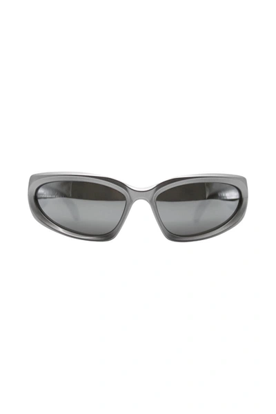 Balenciaga Swift Oval Sunglasses Accessories In Grey