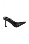 Balenciaga Tug 80 Gathered Leather Pumps In Black