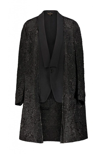 Comme Des Garçons Sequin Embellished Layered Jacket In Black