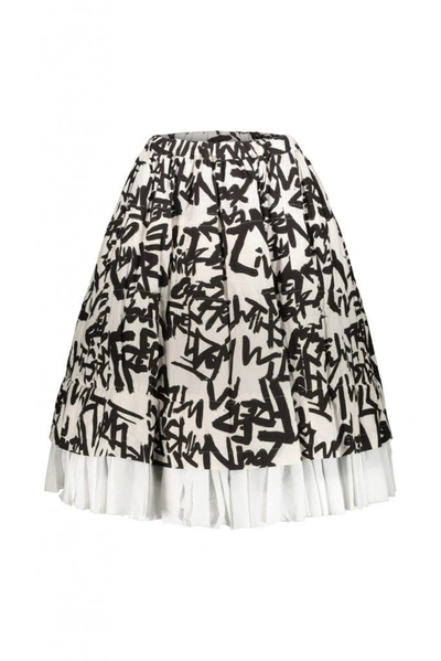 Comme Des Garçons Multi-layered Midi Skirt Clothing In White