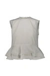 Comme Des Garçons Sleeveless Top With Flounce In White
