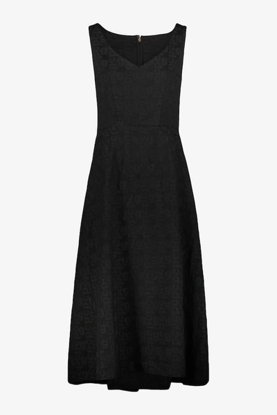 Comme Des Garçons Under-knee Jacquard Dress Clothing In Black