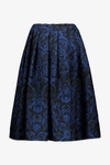 Comme Des Garçons Wide Balloon Skirt In Luminescent Jacquard Clothing In Blue