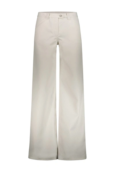 Courrèges Baggy Low Waist Trouser In Twill In White