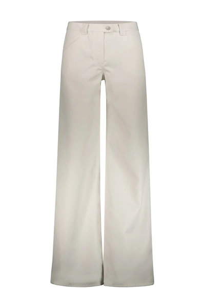 Courrèges Baggy Low Waist Pant In Twill In White