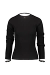 COURRÈGES COURRÈGES ELASTIC WRIST RIB KNIT SWEATER CLOTHING