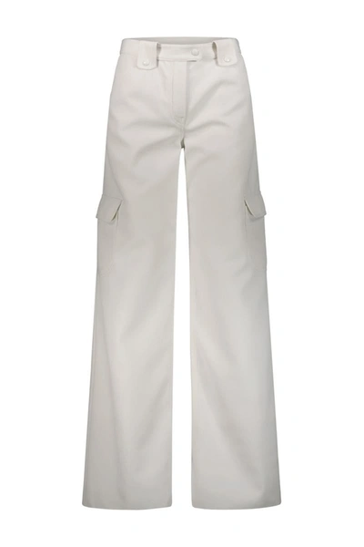 Courrèges Baggy Low Waist Pant In Twill In White