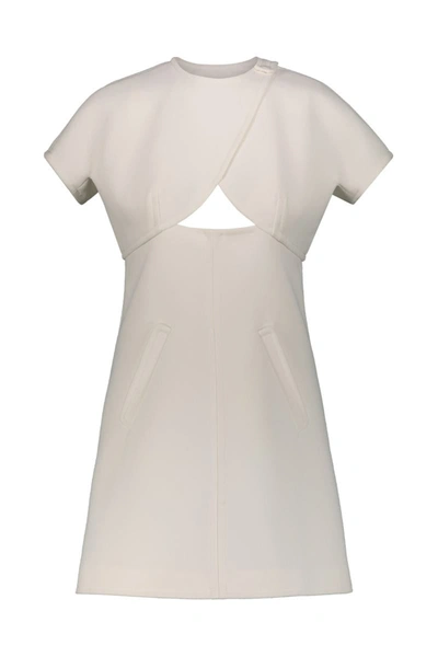 Courrèges Heritage Cut-out Mini Dress In White