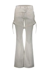 Courrèges Zipper White Denim Pants In White