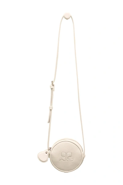 Courrèges Small Circle Bag In White