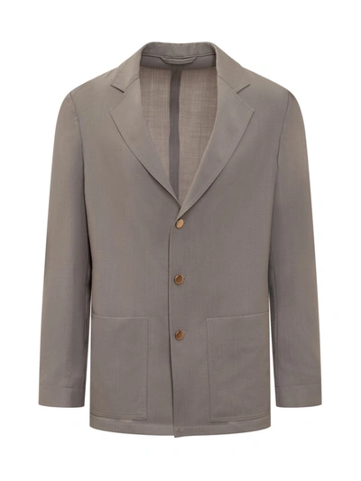 Covert Single-breasted Blazer In Grey