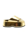 Junya Watanabe Platform Sandal Shoes In Gold