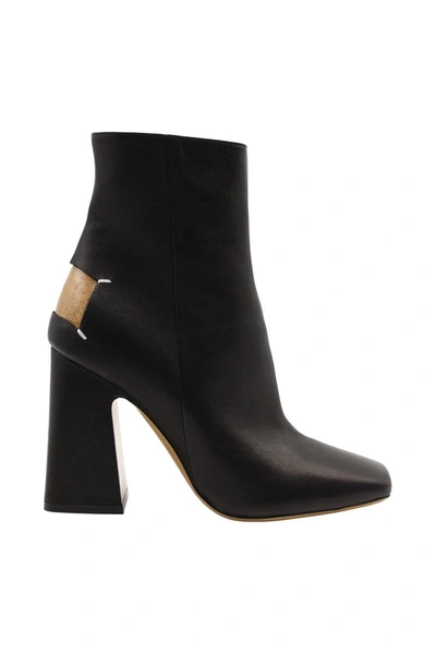 Maison Margiela Ankle Boots With Decortique Detail In Black