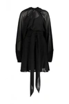 Maison Margiela Black Silk Mini Dress In Black