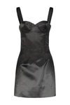 Maison Margiela Stitching Corset Dress Adjustable Straps In Black