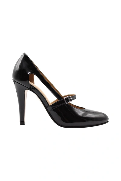 Maison Margiela Patent Leather Cut-out Pump In Black