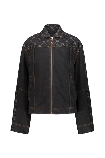 Marine Serre Regenated Denim Jacket Clothing In Black